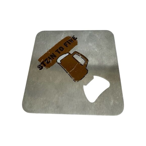 5 Coaster Craft Stainless Steel Drink Coasters w/ Bottle Opener Brewery Coasters - Picture 3 of 6